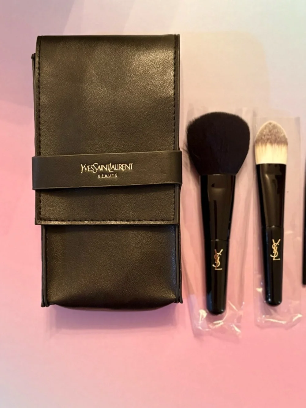Yves Saint Laurent Black and White Professional Brush Set with Case